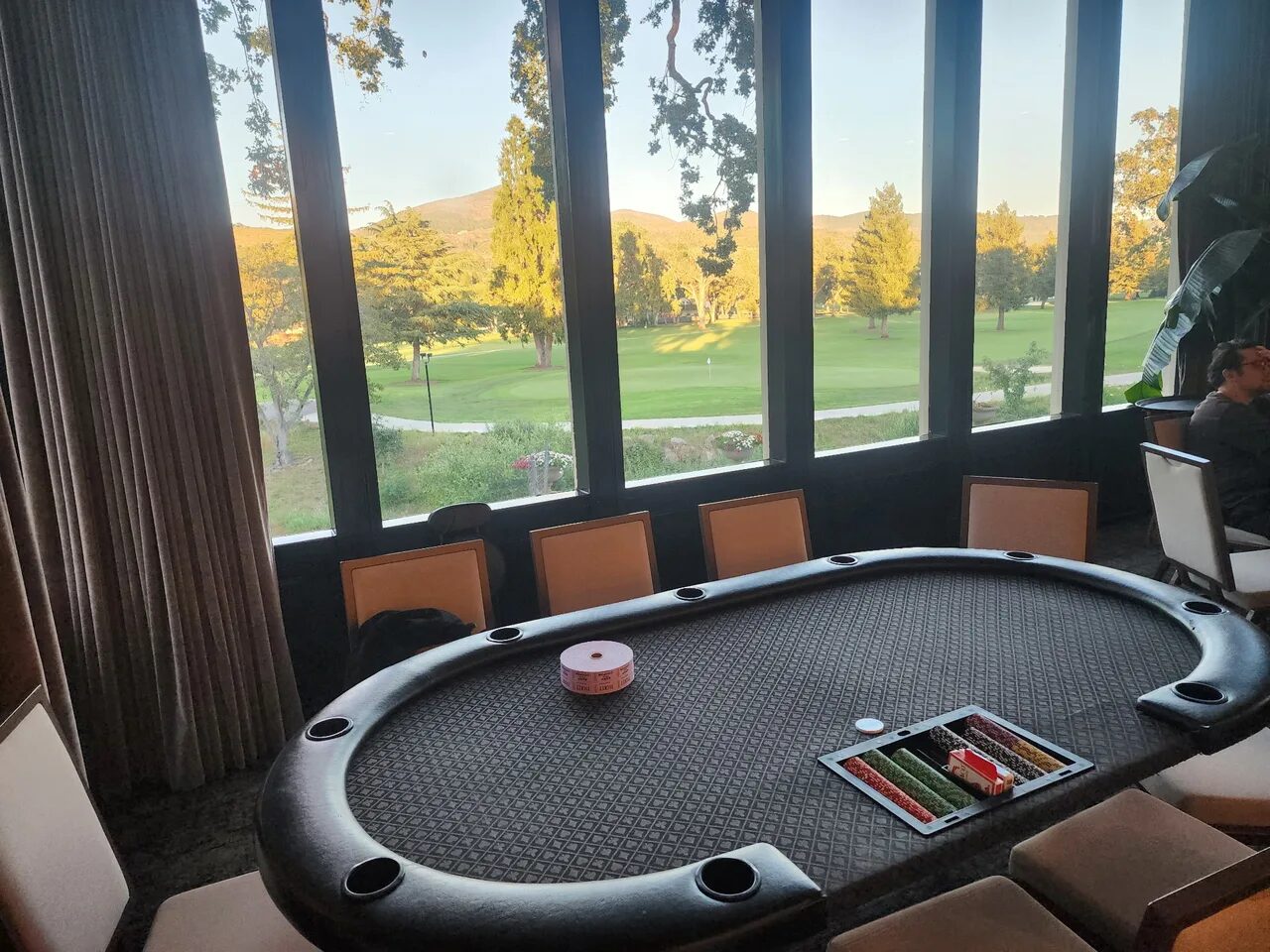 Poker tables set up at a Wasatch Front golf club venue